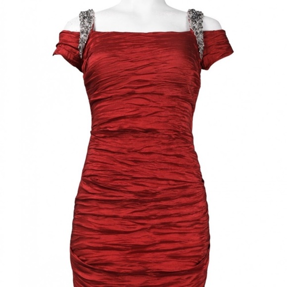 “ALEX EVENINGS” Ruched Cocktail Dress - Picture 6 of 16